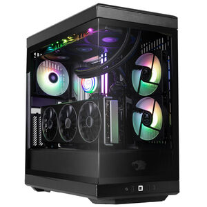 iBUYPOWER Y40 Gaming Desktop with AMD Ryzen 9 9900X, 4.4 GHz, 12-Core CPU, AMD Radeon RX 9070, 16 GB VRAM GPU, 32 GB RAM, 2 TB SSD & Windows 11 Home - Black, , hires