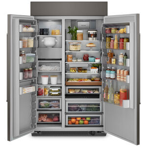 KitchenAid 48 in. 30.0 cu. ft. Built-In Counter Depth Side-by-Side Refrigerator with Ice Maker - Custom Panel Ready, Custom Panel Required, hires