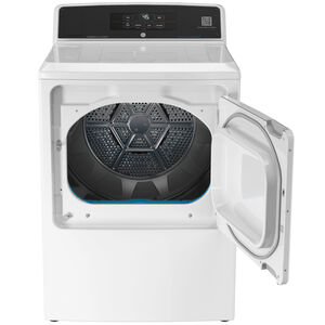 GE 27 in. 7.4 cu. ft. Smart Commercial Gas Dryer with Sensor Dry & Built-In App Payment System - White, , hires