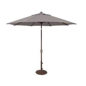 SimplyShade Aruba 9' Octagon Auto Tilt Market Umbrella in Sunbrella Fabric - Cast Silver, Silver, hires