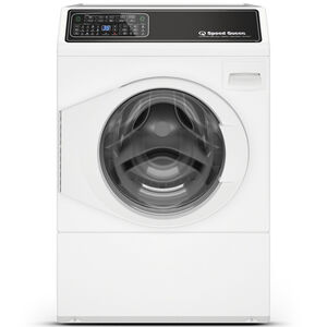 Speed Queen 27 in. 3.5 cu. ft. Front Load Washer with Pet Plus Flea Cycle & Sanitize with Oxi - White - LEFT DOOR HINGE (not reversible), White, hires