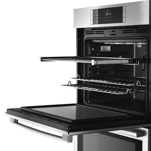 Bosch Benchmark Series 30 in. 9.2 cu. ft. Top Control Electric Double Wall Oven with True European Convection - Stainless Steel, , hires