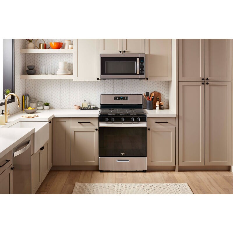 Whirlpool 30 in. 5.1 cu. ft. Gas Range with 5 Sealed Burners - Stainless Steel, Stainless Steel, hires