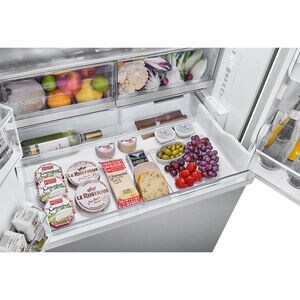 LG 36 in. 25.5 cu. ft. Smart Counter Depth French Door Refrigerator with External Ice & Water Dispenser, 4 types of Ice and Pocket Doors - PrintProof Stainless Steel, PrintProof Stainless Steel, hires