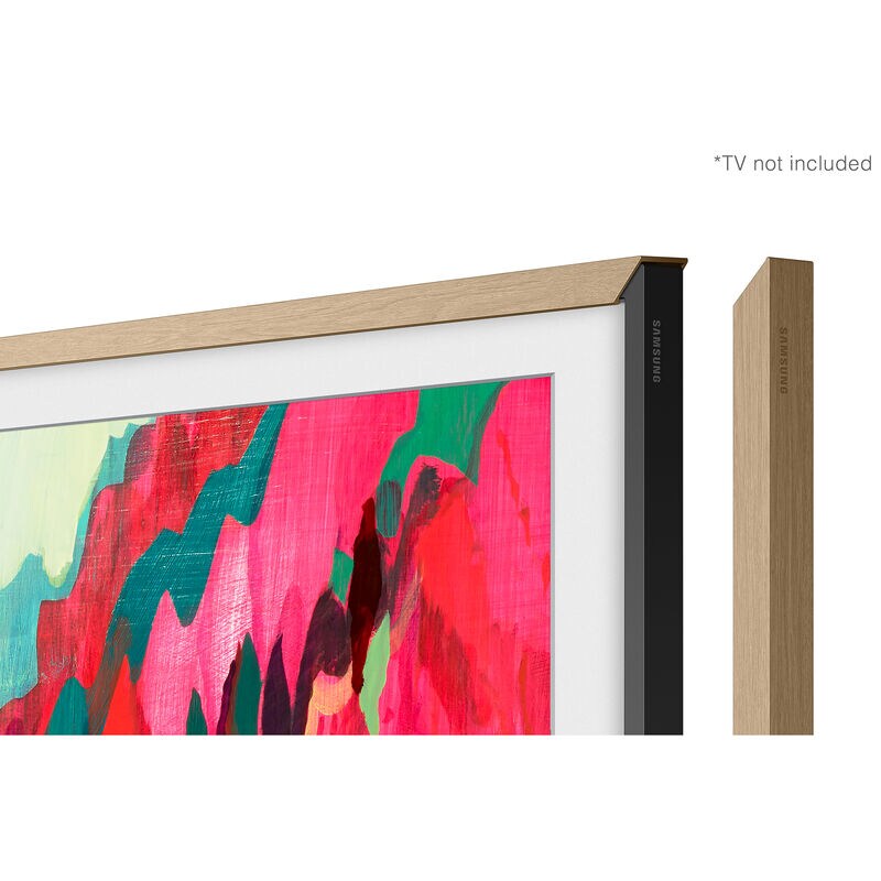 Samsung The Frame 75" Customizable Bezel - Modern Teak Compatible with Samsung 2021 - 2025 Frame TVs and 2025 Frame Pro TVs, , hires