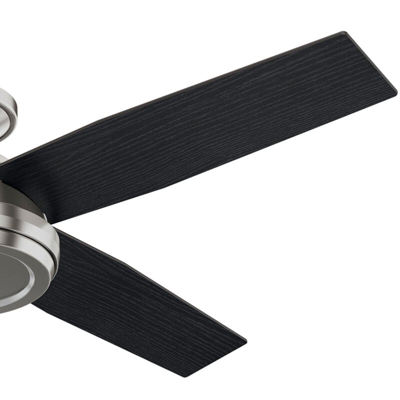 Hunter Dempsey 52 in. Low Profile Ceiling Fan and Handheld Remote - Brushed Nickel, Brushed Nickel, hires