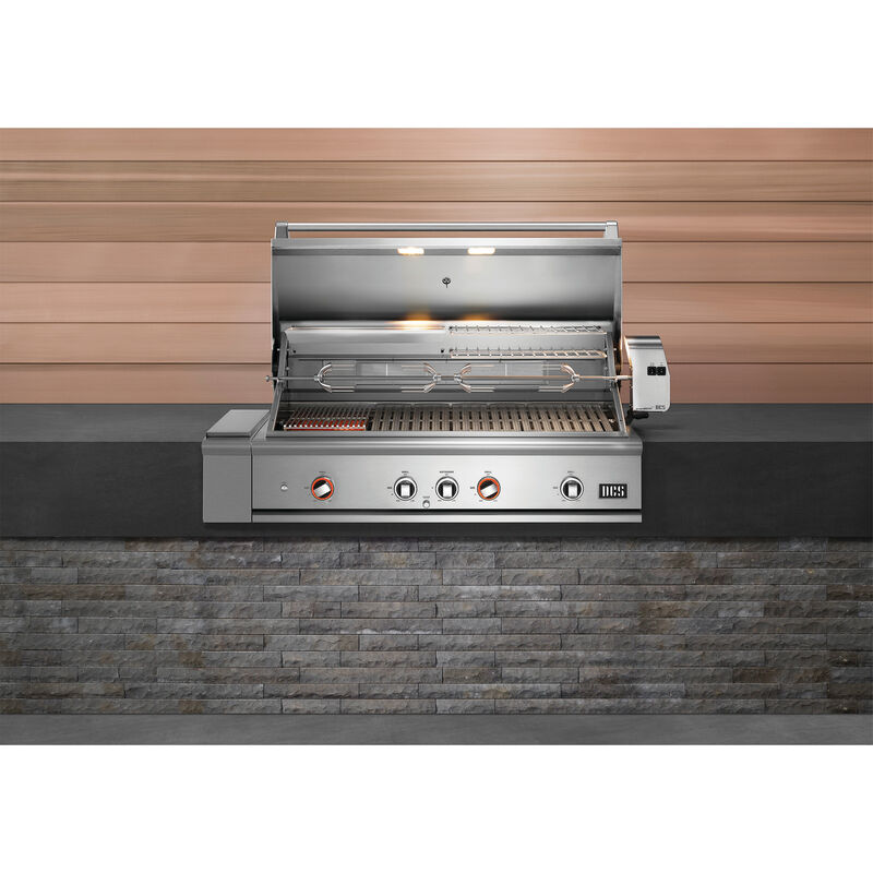 DCS Series 9 48 in. 3-Burner Built-In Natural Gas Grill with Rotisserie, Sear Burner & Smoke Box - Stainless Steel, , hires
