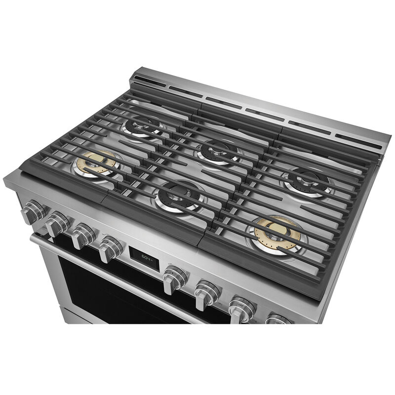 Electrolux 36 in. 4.4 cu. ft. True European Convection Gas Range with 6 Sealed Burners - Stainless Steel, , hires