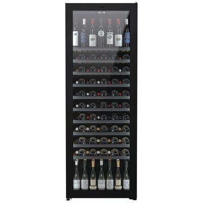 Vintec 28 in. Full-Size Built-In or Freestanding Wine Cooler with 201 Bottle Capacity, Single Temperature Zones & Digital Control - Matte Black | VWCM201FAB