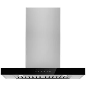 JennAir 30 in. Convertible Chimney Style Range Hood with 550 CFM, 4 Fan Speeds & 2 LED Lights - Stainless Steel, , hires