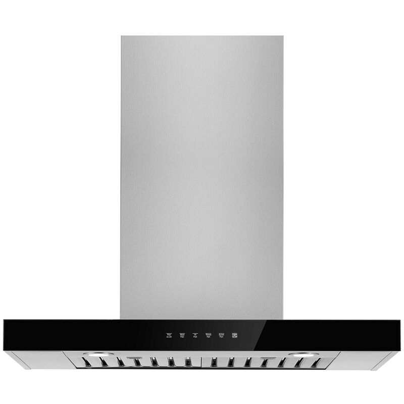 JennAir 30 in. Convertible Chimney Style Range Hood with 550 CFM, 4 Fan Speeds & 2 LED Lights - Stainless Steel, , hires