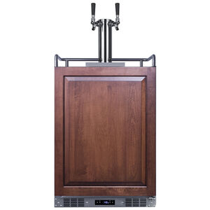 Summit 24 in. 5.6 cu. ft. Beer Dispenser with 2 Taps, Digital Controls & Digital Thermostat - Custom Panel Ready, , hires
