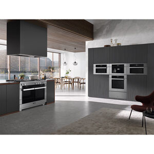 Miele 48 in. 5 cu. ft. Smart Standard Convection Speed Double Oven Dual Fuel Range with 6 Sealed Burners & Griddle - Clean Steel, , hires