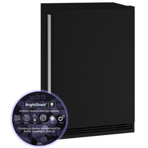 U-Line 1 Class 24 in. 5.7 cu. ft. Undercounter Refrigerator - Black, , hires