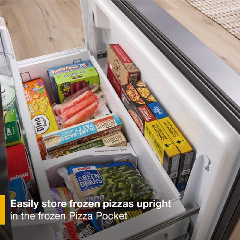 Whirlpool 36 in. 23.4 cu. ft. Smart Counter Depth French Door Refrigerator with Ice & Water Dispenser - Fingerprint Resistant Stainless Steel, , hires