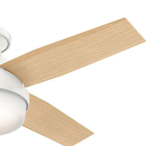 Hunter Dempsey 44 in. Low Profile Ceiling Fan with LED Light Kit and Handheld Remote - Fresh White, Fresh White, hires
