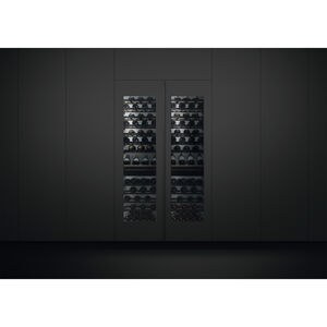 Fisher & Paykel Series 11 24 in. Built-in Column Wine Cabinet with Wood Racks, Dual Temperature Zones & 91 Bottle Capacity - Custom Panel Ready, , hires