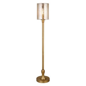 Hudson & Canal Numit Brass Floor Lamp with Mercury Glass Shade, , hires