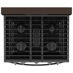 Whirlpool 30 in. 5.0 cu. ft. Air-Fry Standard Convection Gas Range with 5 Sealed Burners - Black Stainless, , hires