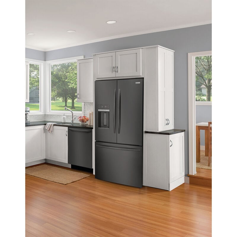 Frigidaire 36 in. 27.8 cu. ft. French Door Refrigerator with Ice & Water Dispenser - Black Stainless, Black Stainless, hires