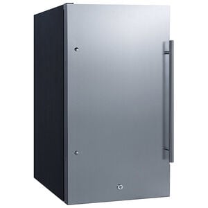 Summit 19 in. 3.1 cu. ft. ADA Compliant Left-Hinged Outdoor Undercounter Refrigerator - Stainless Steel with Black Cabinet, , hires