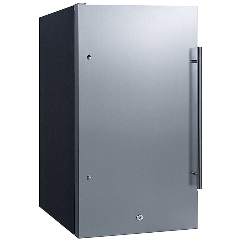 Summit 19 in. 3.1 cu. ft. ADA Compliant Left-Hinged Outdoor Undercounter Refrigerator - Stainless Steel with Black Cabinet, , hires