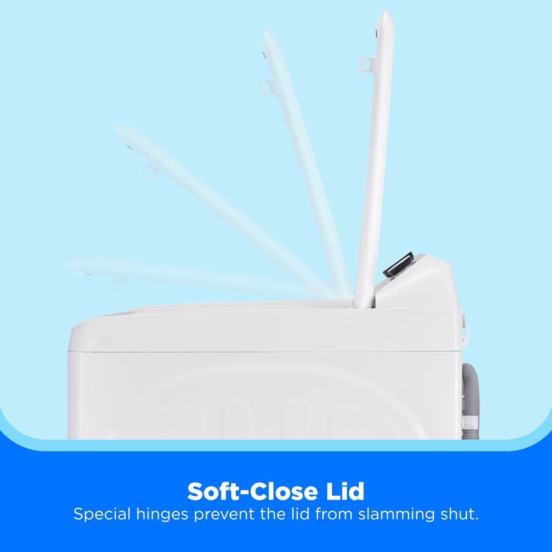 Midea 25 in. 3.9 cu. ft. Top Load Washer with Power Wave 360 Agitator - White, , hires