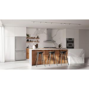 Bosch 100 Series 33 in. 17.2 cu. ft Counter Depth Bottom Freezer Refrigerator with Ice Maker - Stainless Steel, , hires