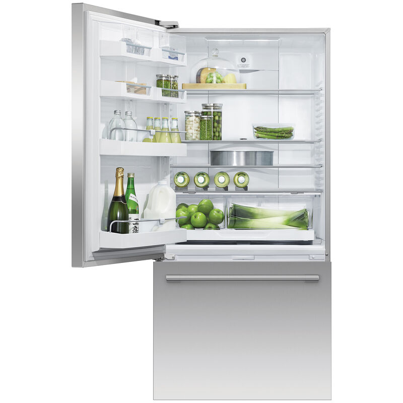 Fisher & Paykel Series 7 32 in. 17.1 cu. ft. Left-Hinged Counter Depth Bottom Freezer Refrigerator with External Water Dispenser - Stainless Steel, , hires