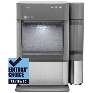 GE Profile 13 in. Ice Maker with 3 Lbs. Ice Storage Capacity, Self- Cleaning Cycle & Digital Control - Stainless Steel, , hires