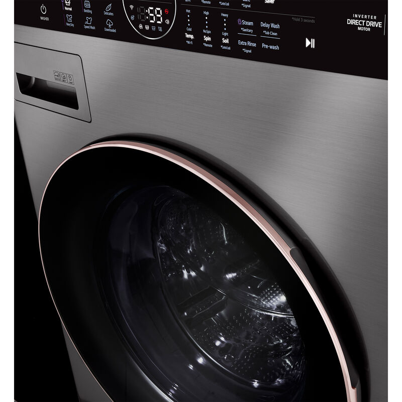 LG 27 in. WashTower with 4.5 cu. ft. Washer with 6 Wash Programs & 7.4 cu. ft. Electric Dryer with 6 Dryer Programs, Sensor Dry & Wrinkle Care - Graphite Steel, Graphite Steel, hires