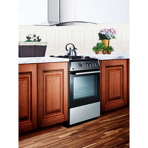 Summit 24 in. 2.5 cu. ft. Gas Range with 4 Sealed Burners - Stainless Steel, , hires