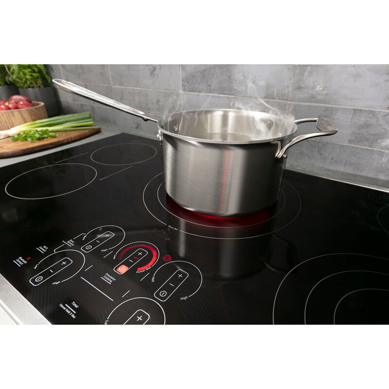 GE Profile 36 in. 5-Burner Smart Electric Cooktop with Simmer Burner & Power Burner - Stainless Steel, , hires