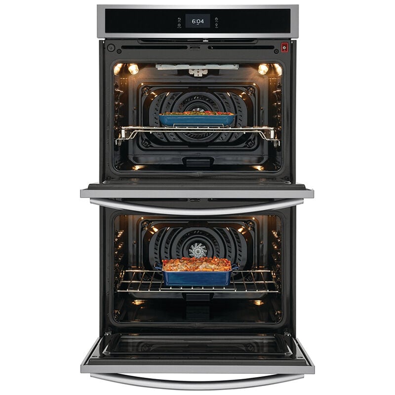 Frigidaire Gallery 30 in. 10.6 cu. ft. Top Control SteamElectric Double Wall Oven with True European Convection - Stainless Steel, Stainless Steel, hires
