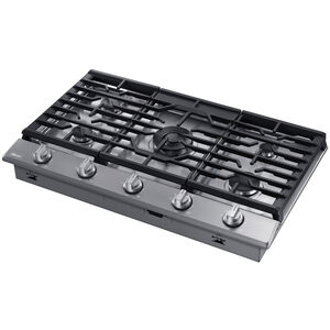 Dacor Transitional 36 in. 5-Burner Smart Natural Gas Cooktop with Griddle, Simmer Burner & Power Burner - Silver Stainless, , hires