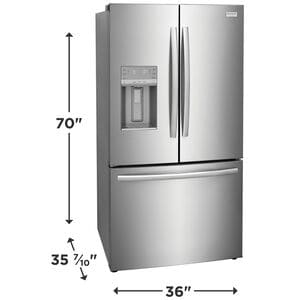 Frigidaire 36 in. 27.8 cu. ft. French Door Refrigerator with Ice & Water Dispenser - Stainless Steel, , hires