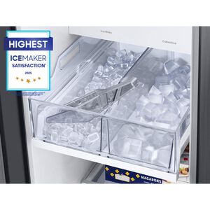 Samsung Bespoke 36 in. 28.0 cu. ft. Smart Side-by-Side Refrigerator with Internal Water Dispenser - White Glass, White Glass, hires