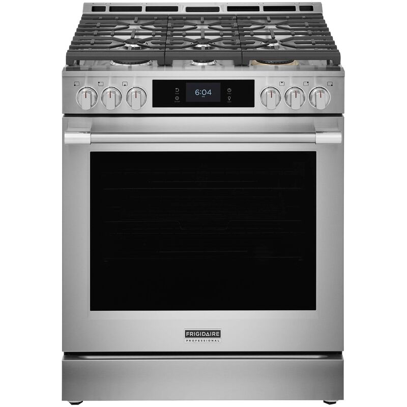 Frigidaire Professional 30 in. 6.0 cu. ft. Smart Air-Fry True European Convection Steam Oven Gas Range with 6 Sealed Burners & Griddle - Stainless Steel, , hires