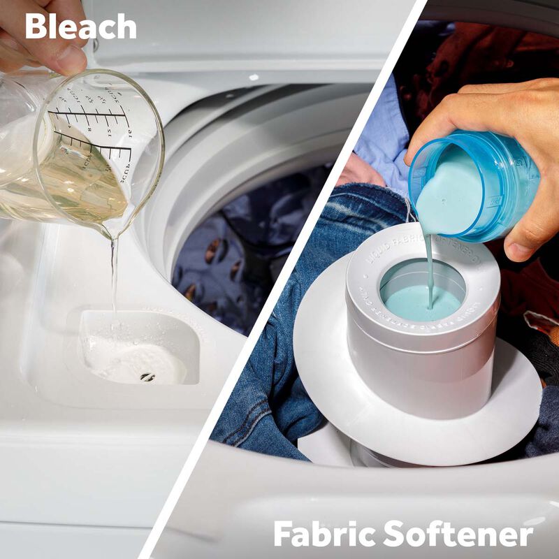GE 27 in. 4.0 cu. ft. Top Load Washer with Stainless Steel Basket, Water Level Control & Heavy Duty Agitator - White, , hires