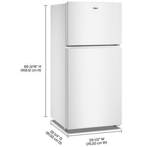 Whirlpool 30 in. 19.3 cu. ft. Garage-Ready Top Freezer Refrigerator - White, , hires