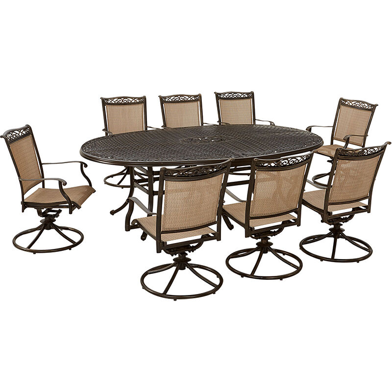 Hanover 9 piece outdoor dining set deals