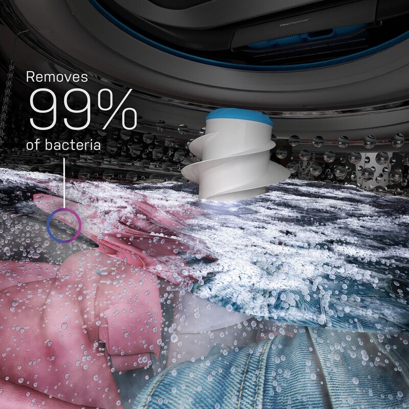 GE Profile 28 in. 5.4 cu. ft. Smart Top Load Washer with Smarter Wash Technology, FlexDispense & Sanitize with Oxi - Diamond Gray, Diamond Gray, hires