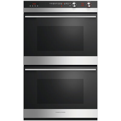 Fisher & Paykel 30" 8.2 Cu. Ft. Electric Double Wall Oven with Standard Convection & Self Clean - Stainless Steel | OB30DDEPX3N