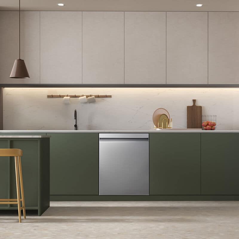 Samsung 24 in. Top Control Smart Dishwasher with 46 dBa Sound Level, 3rd-Rack, AutoRelease & Pocket - Stainless Steel, , hires