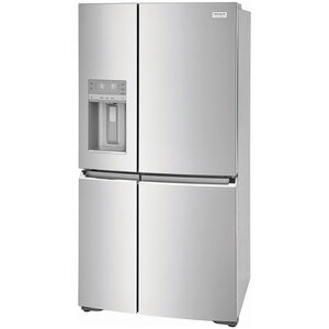 Frigidaire Gallery 36 in. 21.5 cu. ft. Counter Depth 4-Door French Door Refrigerator with External Ice & Water Dispenser and Custom-Flex Temp Zone- Stainless Steel, , hires