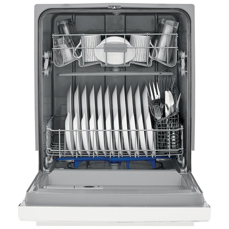 Frigidaire 24 in. Front Control Dishwasher with 55 dBa Sound Level & Pocket - White, White, hires