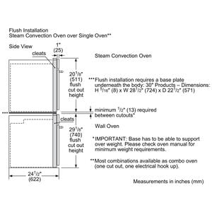 Bosch 500 Series 30 in. 4.6 cu. ft. Electric Single Wall Oven - Stainless Steel, , hires
