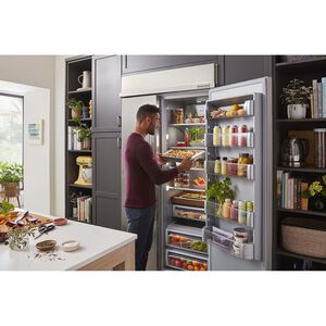 KitchenAid 48 in. 29.4 cu. ft. Built-In Counter Depth Side by Side Refrigerator with Ice & Water Dispenser - Stainless Steel with PrintShield Finish, Stainless Steel with PrintShield Finish, hires
