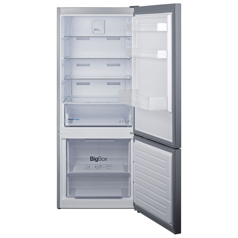 Summit 28 in. 15.1 cu. ft. Counter Depth Bottom Freezer Refrigerator - Stainless Steel, , hires