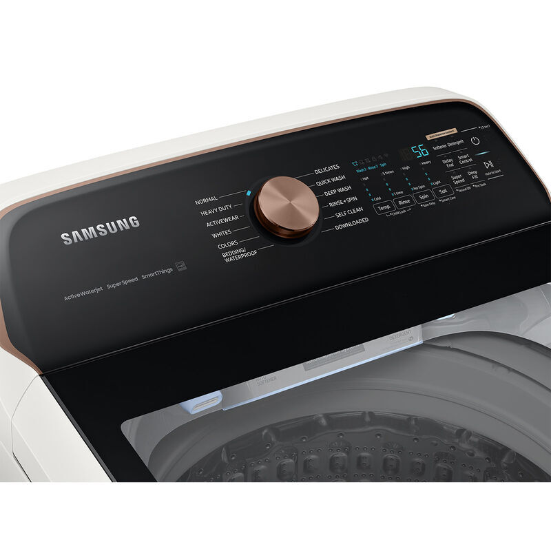 Samsung 27 in. 5.5 cu. ft. Smart Top Load Washer with Auto Dispense System - Ivory, , hires